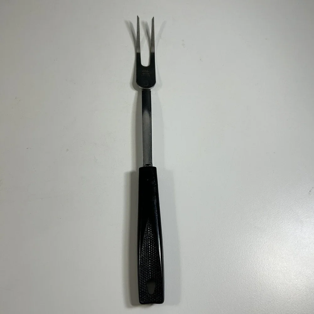 Vintage‎ Ekco Chromium plated 2 Prong Carving Meat Fork Made in USA